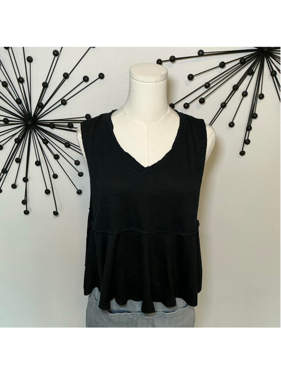 free-people Tops - Free People Movement Black Oversized Sleeveless Tank Top Size Small